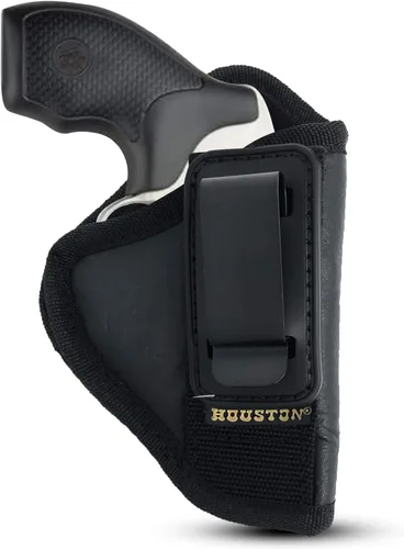 Houston Gun Holsters IWB Tuckable Revolver Holster – ECO Leather Concealed Carry for .38 J Frames S&W Charter Arms Rossi 38 Taurus BG LCR – Suede