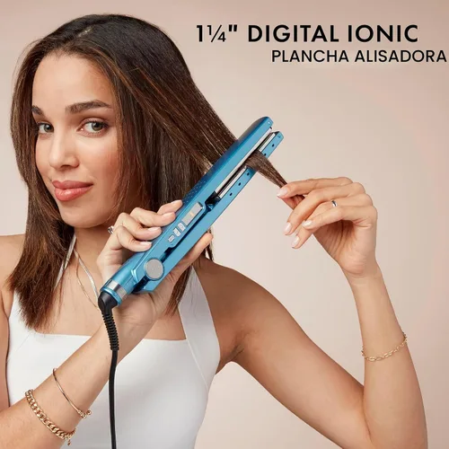 Vista 2 de BabylissPRO Nano Titanium Ionic Hair Straightener, Professional Flat Iron for All Hair Types