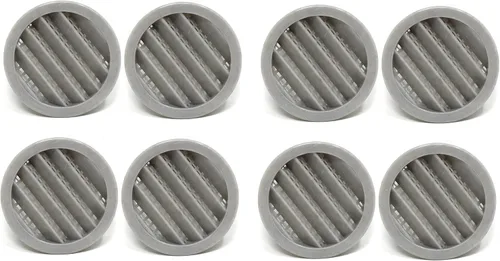 Vista 15 de Rejilla de rejilla de plástico redonda de 3 pulgadas Soffit para rejilla de ventilación de reptiles (16, blanco)