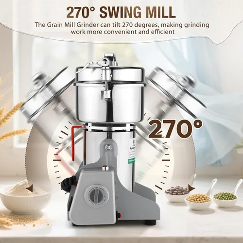 Vista 4 de Molino eléctrico de grano amoladora-28.22 oz 110V 3500W 270°