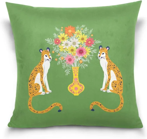 Fundas de Almohadas Decorativas 16x16 Pulgadas Suaves Cómodas Decorativas Cuadradas Funda de Cojín para Hogar Sofá Sillón Cama Oficina Coche (Tigre