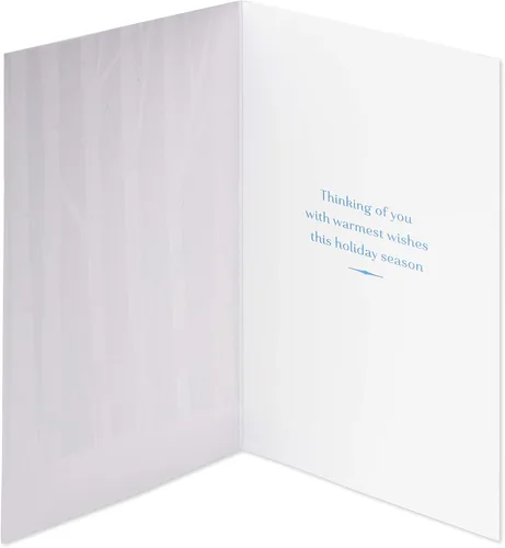 Vista 2 de Papyrus Tarjetas navideñas en caja con sobres, pensando en ti con los deseos más cálidos, ciervos (12 unidades)