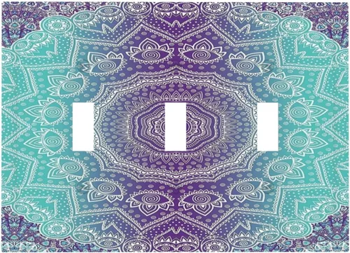 Vista 133 de Cubiertas de Tomacorriente 3D Árbol Morado 1 Gang Placa de Cubierta de Interruptor de Luz Dúplex Placas Decorativas de Pared Placa de Interruptor