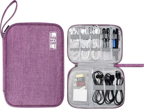 Vista 19 de CILLA Organizador de Electrónica para Viajes, Estuche Organizador de Cables de Viaje, Bolsa Compacta de Accesorios Electrónicos para Cable, Cordón
