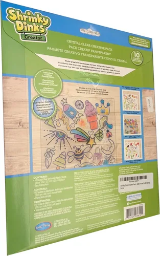 Vista 4 de Creativo paquete de 10 hojas cristal transparentes Shrinky Dinks