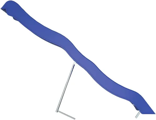 Vista 4 de Blue Polypropylene Play Slide 82.7 inches Long Durable Outdoor Backyard Playset for Kids Ages 3-8 Easy Assembly Weather Resistant Garden Fun