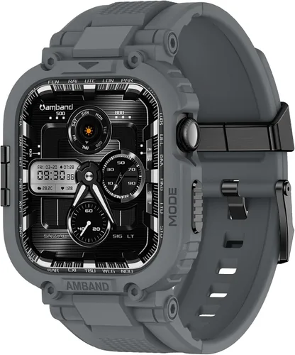 Vista 27 de amBand Compatible con Apple Watch Series 9/8/7/6/5/4 & SE 3/2/1 Correa de 41mm/40mm para Hombres, Caja M1 Deportiva y Resistente con Correa