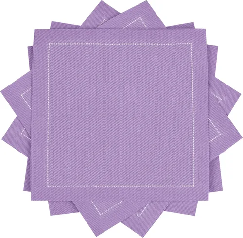 Vista 33 de Servilletas de cóctel de algodón blanco, 100% algodón, paquete de 50 unidades, 4.5 x 4.5 pulgadas, calidad de hotel, suaves y absorbentes, ideales