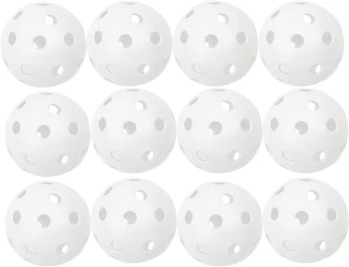 Vista 12 de Champion Sports 12" Hollow Plastic Softball Set - Practice Softballs - Regulation Size Balls - Fun for All Ages
