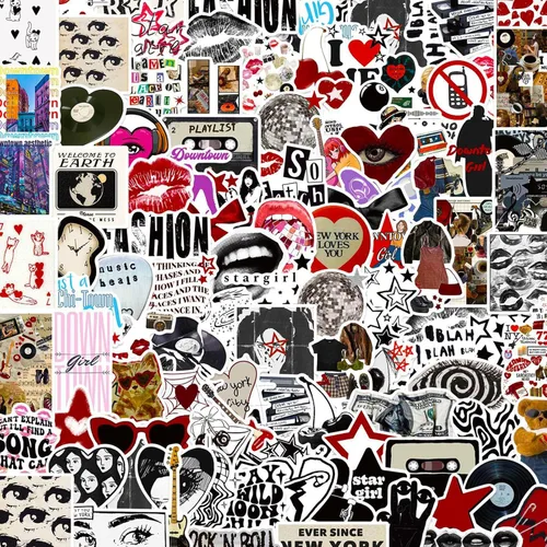 Vista 52 de DothRayan Calcomanías artísticas para niños, adolescentes y adultos, 100 unidades, lindas calcomanías estéticas de vinilo impermeables para botella