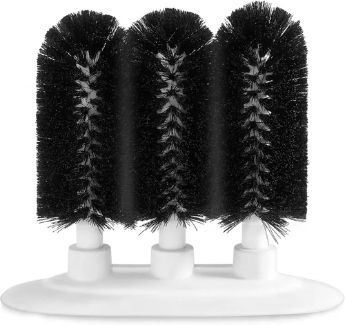 New Star Foodservice - Lavadora de vasos con tres cepillos, base con ventosa (54484)