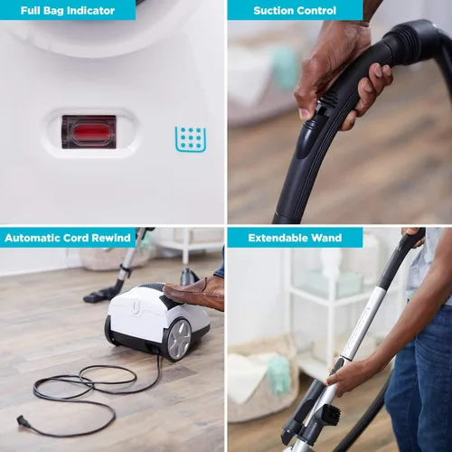 Vista 9 de Simplicity Vacuums Jill - Aspiradora compacta con removedor de pelo para herramientas para mascotas, aspiradora empaquetada con filtración HEPA