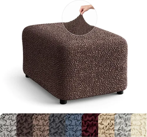 Vista 13 de PAULATO BY GA.I.CO. Funda otomana – Funda para taburete – Funda de puf – Funda de tela de poliéster suave – 1 pieza de forma elástica y elegante