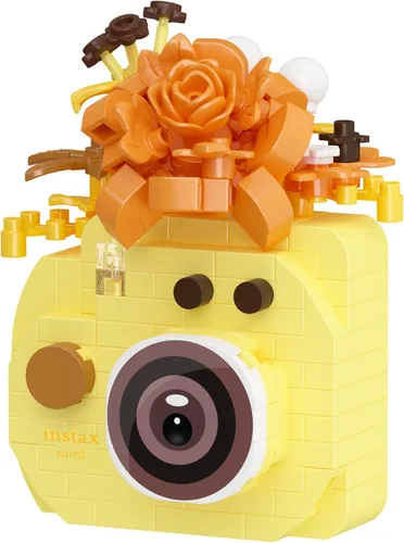 Vista 10 de Pink Jasmine Time Cute Flower Camera Series Mini Building Blocks Toy