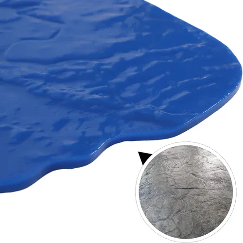 Vista 4 de Patrón de pizarra de hormigón de pizarra azul de 12 x 12 pulgadas, recortadora de borde, herramienta de estampado de cemento de hormigón decorativo