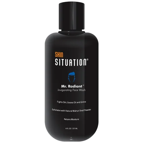 Mr. Radiant - Jabón facial diario para hombres, un limpiador suave para combatir el acné, aceite y piel seca, desobstruye los poros, refresca e