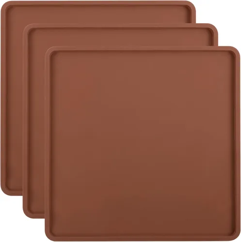 Aulock 3 hojas de silicona para deshidratar alimentos con borde, compatibles con bandejas Cosori/Excalibur/Magic Mill de 14 x 14 pulgadas, forro