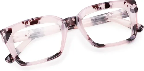 Vista 3 de COASION Gafas clásicas sin receta transparente para mujer, gafas de montura cuadrada gruesa