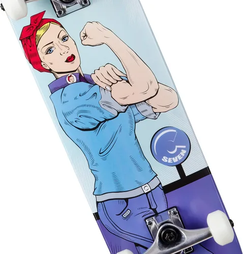Vista 2 de Cal 7 Patineta Completa Estándar 19.1 cm - 20.3 cm de Tabla 7.75" Rosie The Riveter