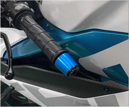 Vista 5 de NOIXIN CNC Aluminum Motorcycle Handle Hand Bar Ends Handlebar Grips End for Yamaha Xmax X-MAX 125 200 250 300 400 Handlebar End (Color : Blue)
