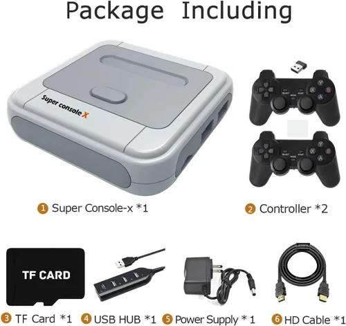 Vista 7 de Kinhank Super Console X Video Game Console Built in 41,000+ Games,with 2 Gamepads,Game Consoles for 4K TV Support HD Output, Support 5