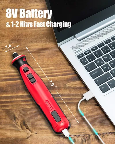 Vista 6 de AVID POWER Herramienta Rotatoria Inalámbrica de 8V Herramienta de Rectificado Recargable para Uñas de Perro, 5 Velocidades, 60 Piezas de Accesorios