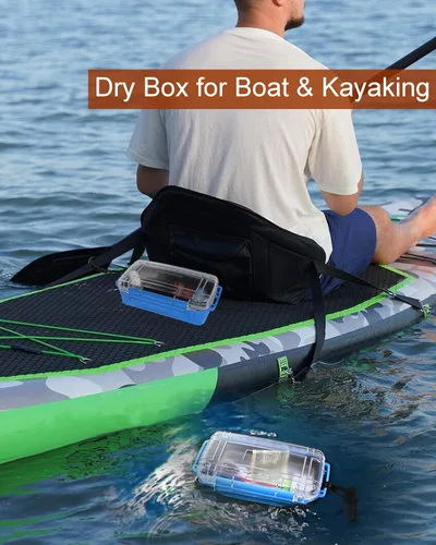 Vista 3 de Caja seca impermeable, contenedor de almacenamiento impermeable, pequeña caja de secado a prueba de agua para kayak, barco, caja seca, funda