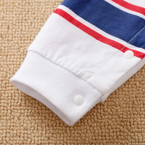 Vista 6 de Ropa de bebé niño de dibujos animados con estampado de astronauta, mameluco, mono, trajes de primavera y otoño
