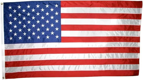 Annin Flagmakers Bandera Estadounidense de Nailon para Todo Tipo de Clima SolarGuard Nyl-Glo, 2.5 x 4 pies (Modelo 2440) 100% FABRICADO en Estados
