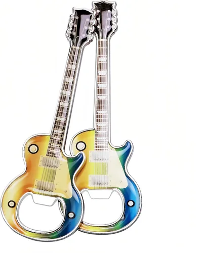 Vista 17 de Juego de 2 abridores de botellas de guitarra, cerveza en forma de guitarra, abridor de botellas, guitarra, regalo para bebedores, amantes