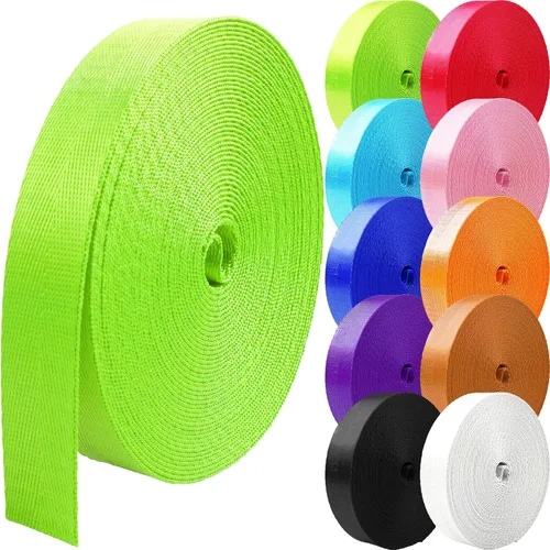 Vista 12 de Correa de nailon de 1 pulgada, 1.5 pulgadas, 2 pulgadas, correa de nailon para cinturón, correas de mochila, 10, 25, 50, 3.3 yardas