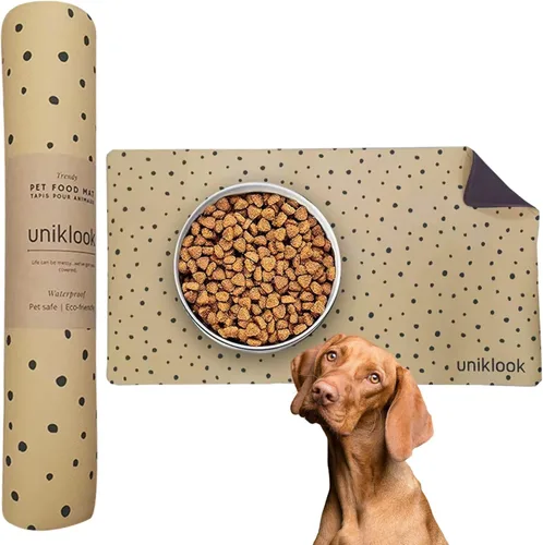 Vista 14 de Tapete de comida para perros, tapete para tazón de perro, tapete de comida para mascotas, tapete para alimentos y agua para perros, tapete