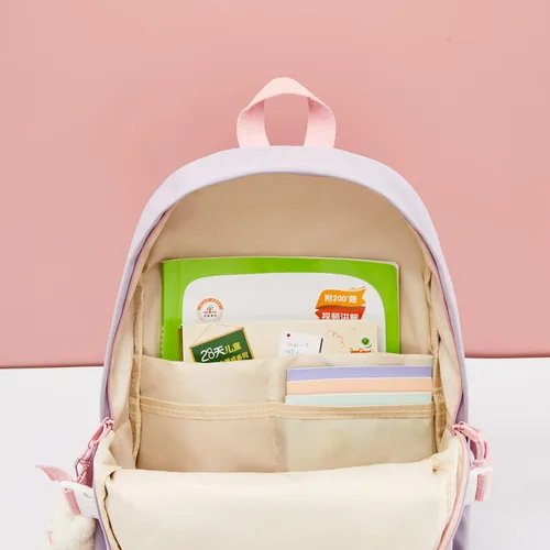 Vista 8 de Kawaii Backpack For School Cute Aesthetic Kids Elementary Kindergarten With Kawaii Pin And Accessories Chains Mochilas Escolares Para Niñas Toddler