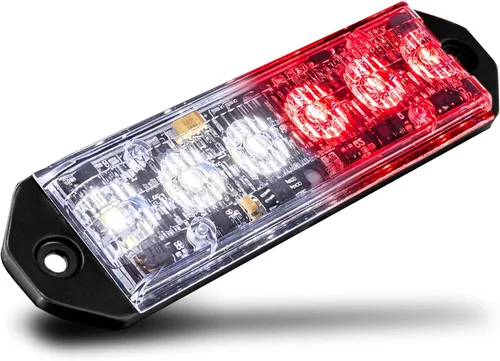 Vista 32 de LAMPHUS PlanarFlash - Luces de advertencia estroboscópicas LED ámbar de 6 W para parrilla de policía [clase SAE 1] naranja de 12 V ultra delgada
