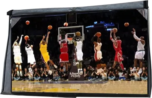 Vista 8 de Cubierta para TV de 22"-24"-26", forro resistente a los arañazos que protege la pantalla LED, mejor compatible con soportes y soportes estándar Beige