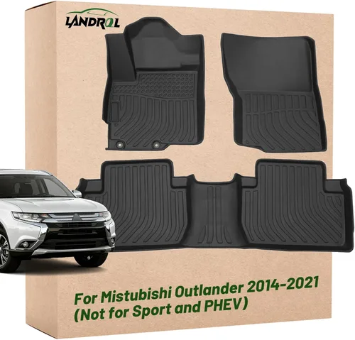 Alfombrillas de Piso para Automóvil de Repuesto para Mitsubishi Outlander de 5 Asientos 2014-2021 (No para Sport y PHEV) Ajuste Personalizado