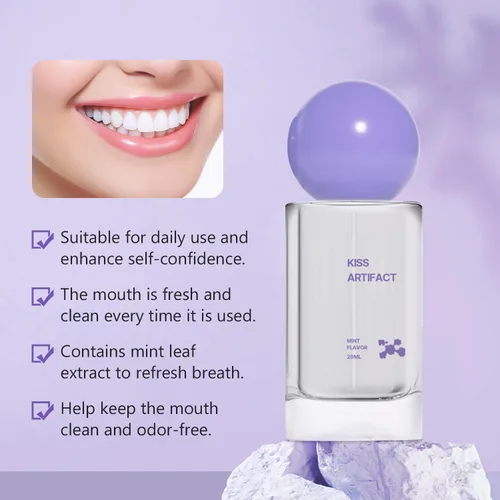 Vista 3 de Aerosol oral probiótico de 2 piezas para una frescura duradera, espray oral sin alcohol con probióticos para el cuidado del aliento, conveniente