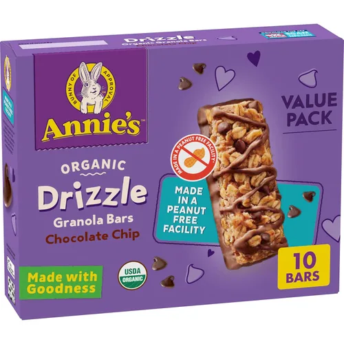 Vista 12 de Annie's Barras de granola masticables orgánicas, chispas de chocolate, 12 unidades (paquete de 6)