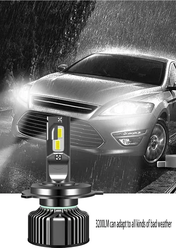 Vista 2 de Bombillas LED H4 de 13000 lúmenes, superbrillantes, color blanco frío 9003/HB2, bombillas LED de doble haz, Plug and Play, paquetes de 2