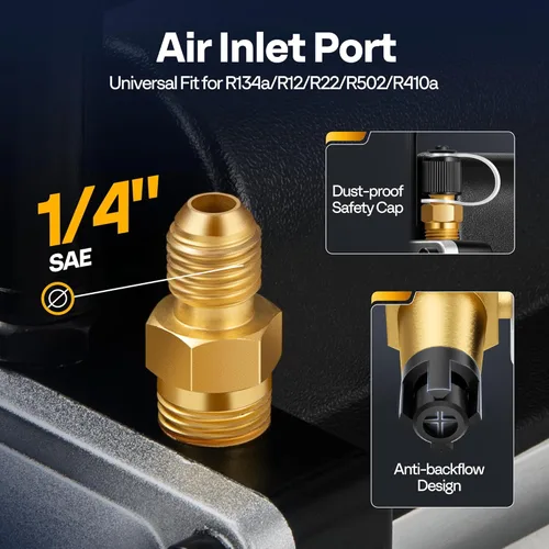 Vista 4 de VIVOHOME Bomba de vacío HVAC de una sola etapa de 4.5 CFM 1/3 HP 110V con botella de aceite y 220 libras de alta precisión digital electrónica