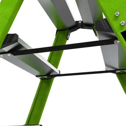 Vista 13 de Little Giant Ladders, Sure Step, taburete de doble cara, 3 escalones, fibra de vidrio, (11953), tipo 1AA, clasificación de peso de 375 libras, verde