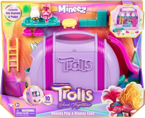 Vista 6 de DREAMWORKS TROLLS Band Together Mineez 10 piezas Rhonda Play & Display Case Exclusivo de Yaxa