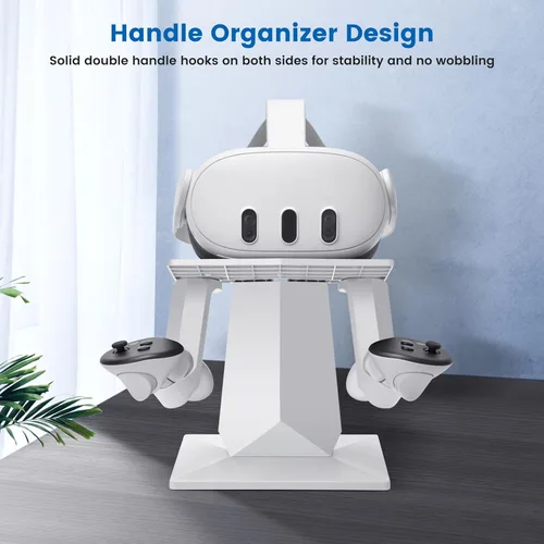 Vista 4 de VR Stand Compatible with Meta Quest 3Meta Quest 2, Headset Display Holder, and Controller Mount Station, with More Stable and Heavy Base, Mount