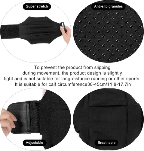 Vista 3 de Soporte para teléfono de pierna, correas para las piernas para teléfono celular, cartera para muslo, cartera para pantorrilla, bolsa de brazo