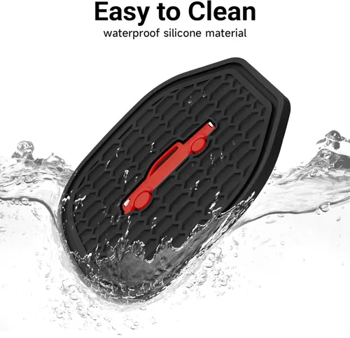 Vista 4 de 2 posavasos para Toyota Tacoma 2016 2017 2018 2019 2020 2021 2022 2023 accesorios, insertos de silicona para tazas interiores (rojo)