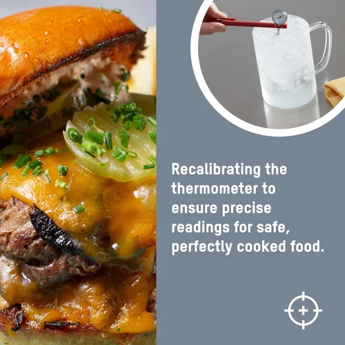 Vista 3 de Taylor Instant Read Analog Meat Food Grill BBQ Cooking Kitchen Thermometer with Red Pocket Sleeve for Calibration, 1 inch dial, Stainless Steel