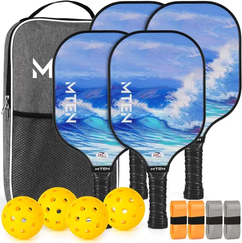 Vista 34 de Pickleball Paddles Set of 2 or 4, or Single Paddle – USAPA Approved Fiberglass Surface Pickleball Rackets Set for Men & Women