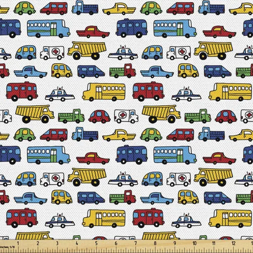 Vista 110 de Lunarable Tela de superhéroe de The Yard, expresiones retro de cómics humor, caricatura, Scream Crash Pow, tela de microfibra para artes y Amarillo