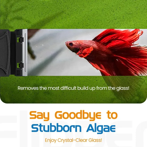 Vista 7 de Flipper Max - Removedor de algas de acuario para limpiador de peceras, cuchillas de repuesto, paquete de 2 cuchillas raspadoras de vidrio para kits