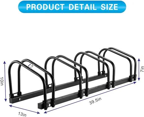 Vista 4 de Soporte para bicicleta, 4 bicicletas, 2.4 pulgadas de ancho para la mayoría de las bicicletas